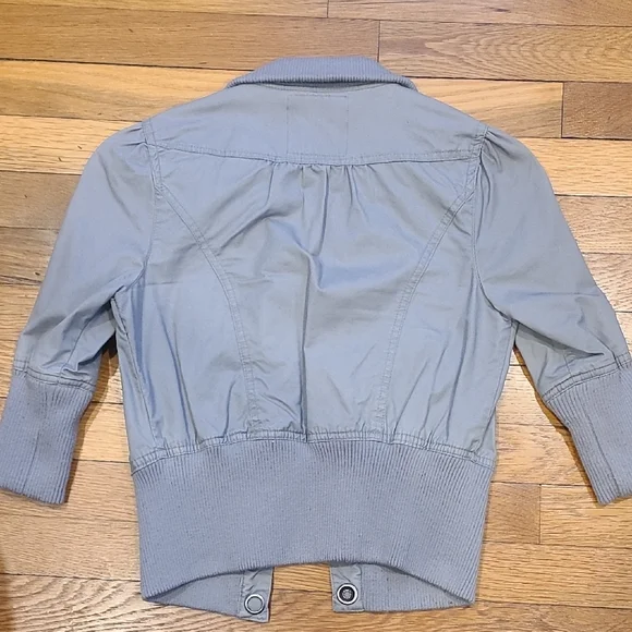 Gray Snap Up Button Blazer - Picture 7 of 8